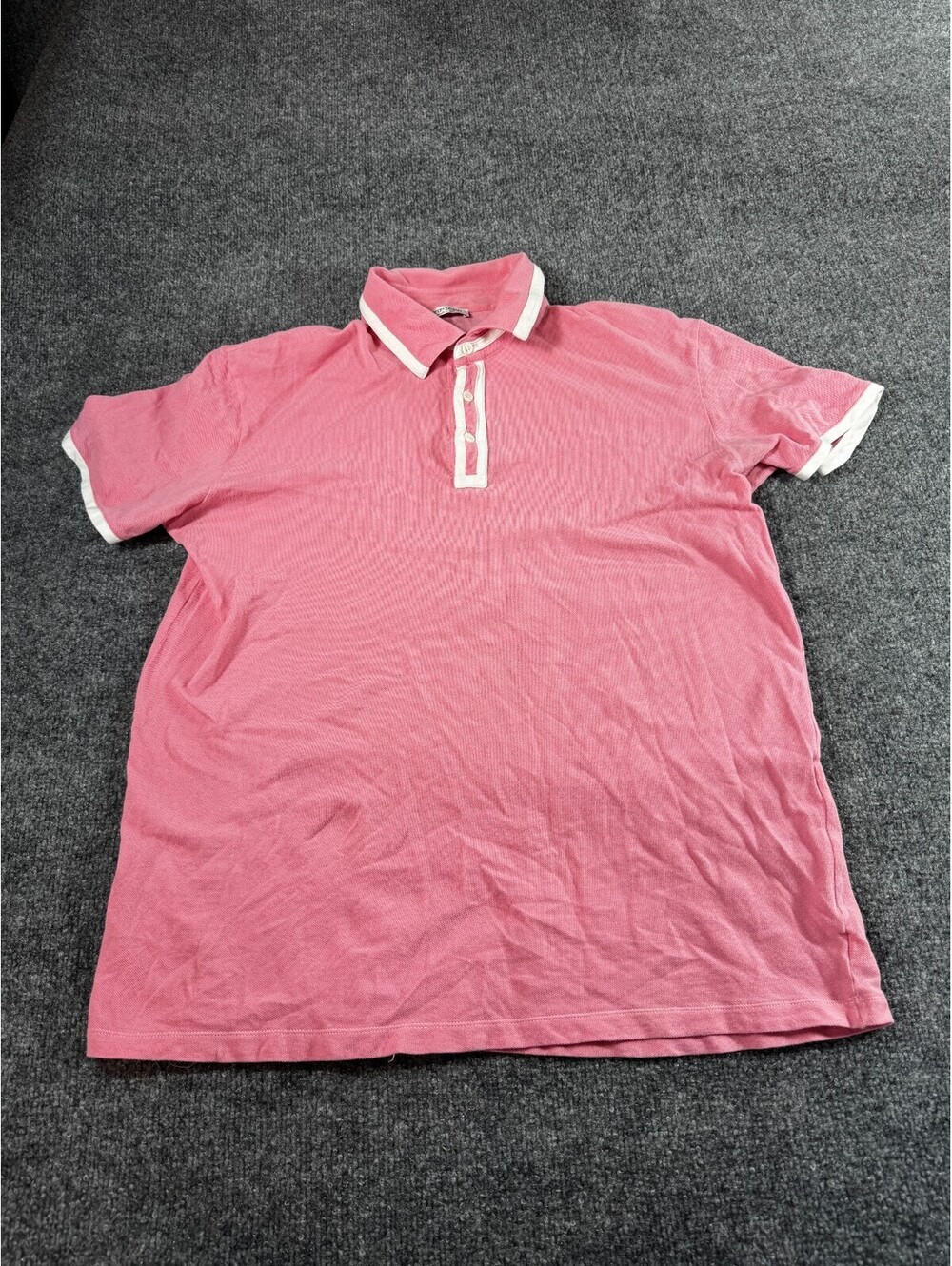 Gran Sasso Polo Shirt Mens Size Xlarge Pink Cotton Spread Collar Pullover